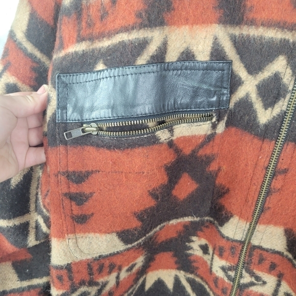 VINTAGE EASY RIDERS TRIBAL WOOL MOTORCYCLE JACKET - Picture 5 of 10
